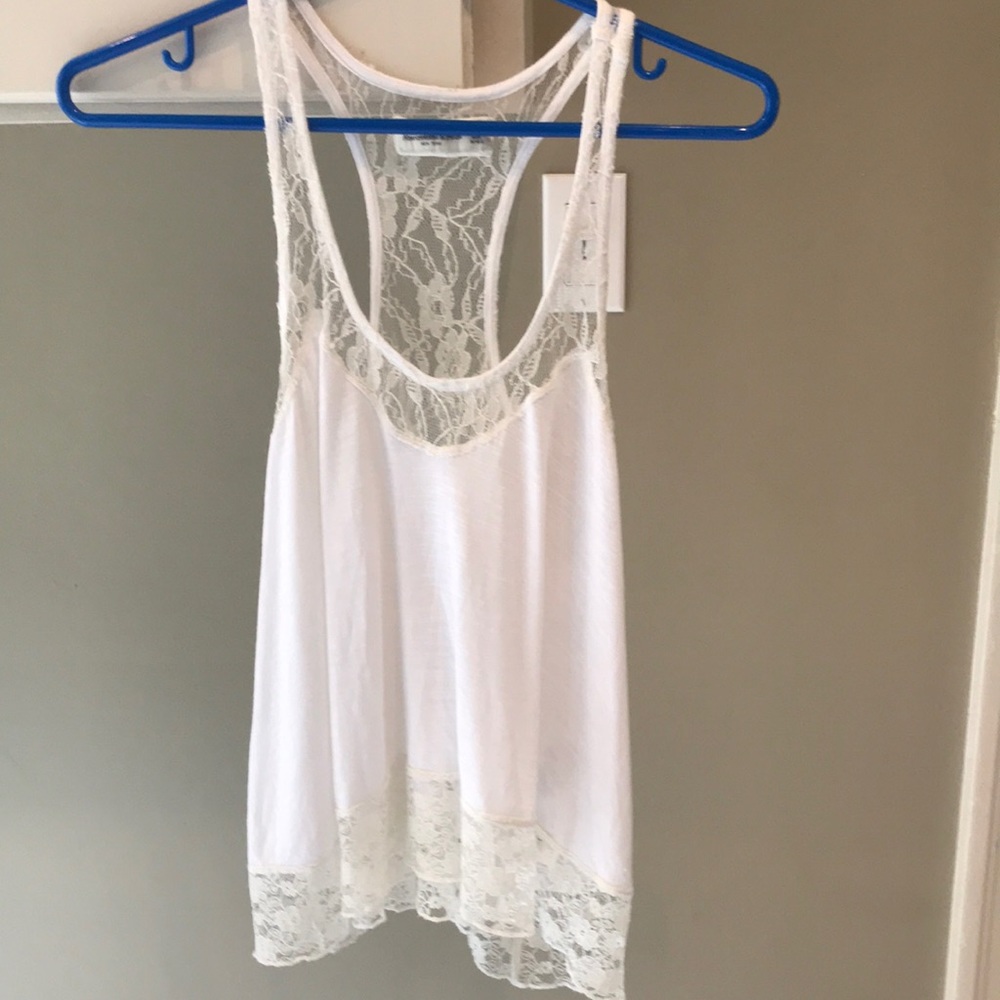 Abercrombie & Fitch White Lace Top